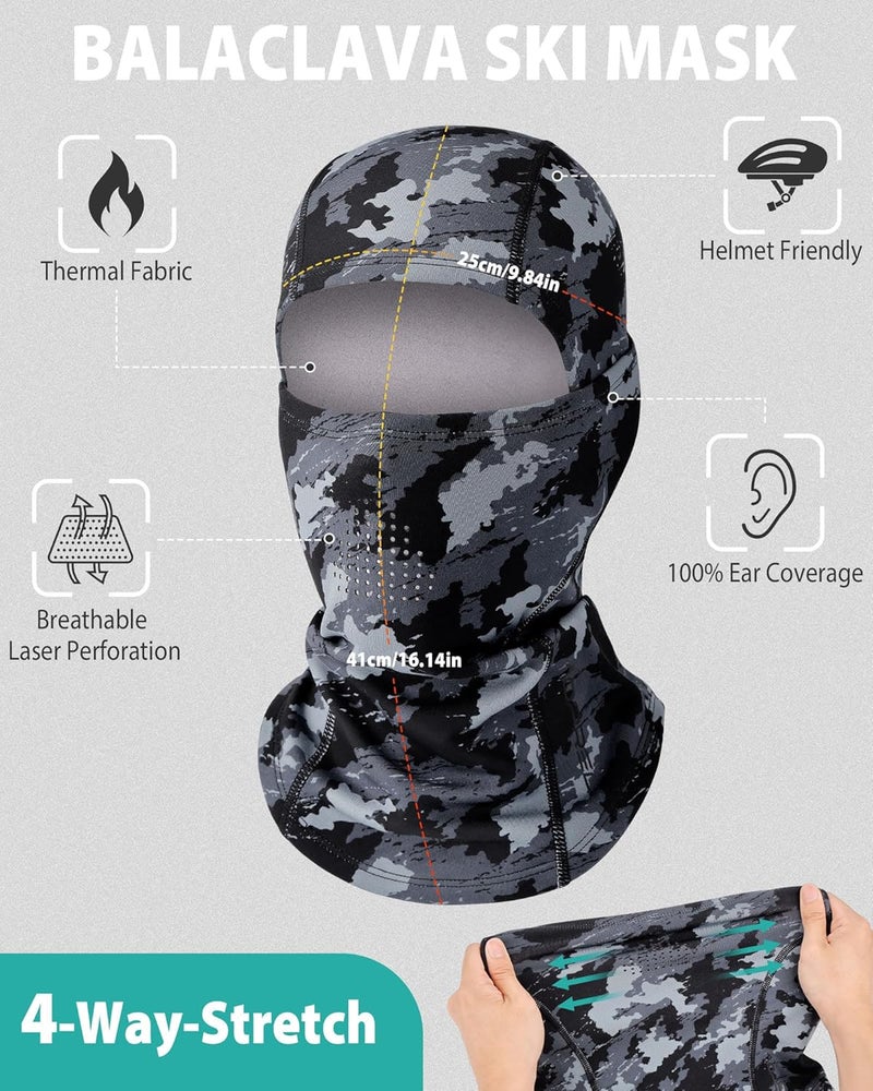 AOPREL Balaclava Ski Mask for Men Winter Face Mask Breathable & Thermal Winter Balaclava Women for Cold Weather Outdoor - Image 4